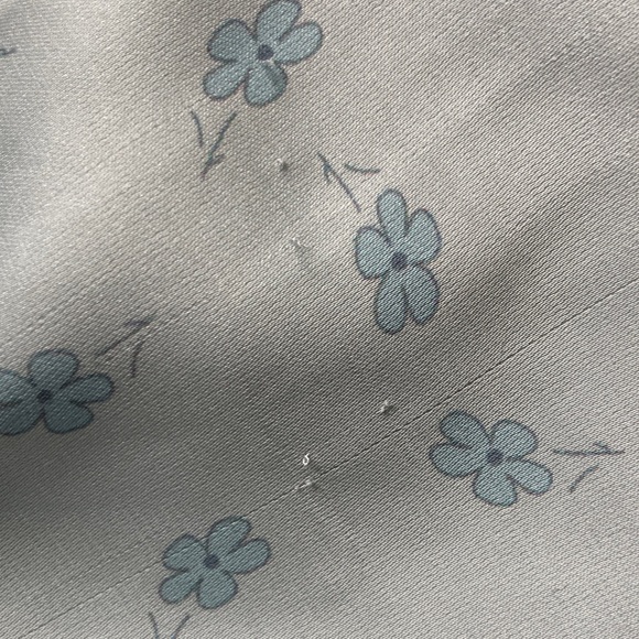 Y2K Light Blue floral Lace Trim Cami babydoll dainty tank Top coquette sz L - Picture 10 of 10